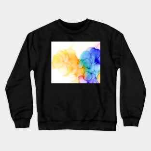 Happy clouds | Alcohol ink artwork Crewneck Sweatshirt